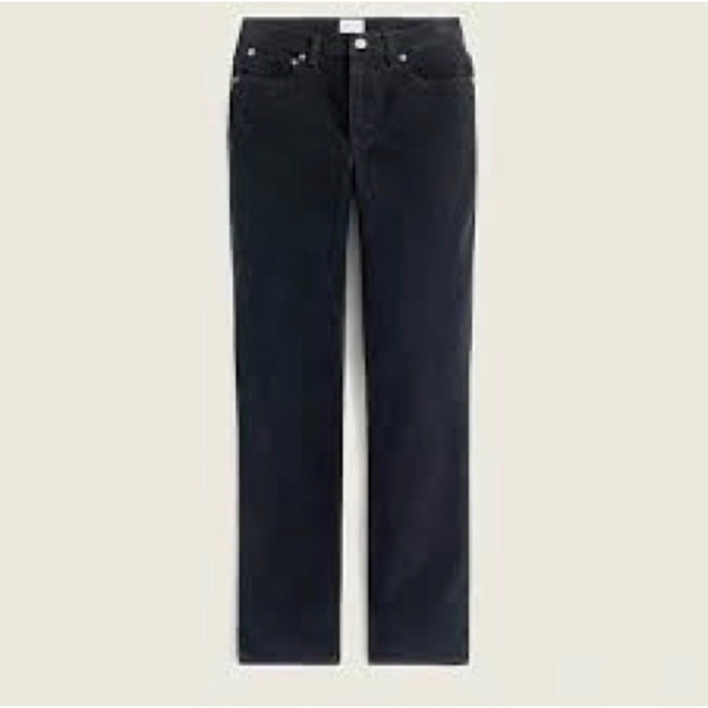 J.Crew Vintage Straight Corduroy Pants Black Size 25 Slim Straight Mid Rise